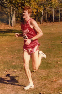 John in 1985 running for Cortland State University